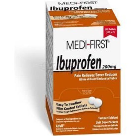 MEDIQUE PRODUCTS Ibuprofen, 200mg, 250/Box 80848